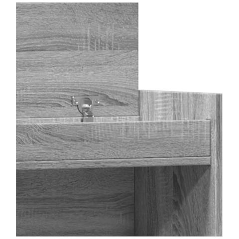 Scarpiera Grigio Sonoma 100,5x28x100 cm in Legno Multistrato - Foto 9