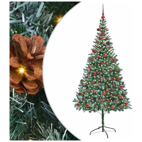 Albero di Natale artificiale Verde 210 cm PVC e Acciaio - Foto 1