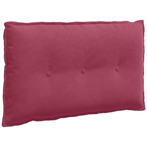 Cuscino per Schiena Rosso Vino 80 x 50 cm Tessuto in Cords - Foto 1