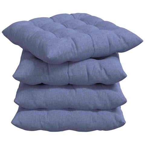 Cuscini per Seduta 2 pcs Blu jeans 40 x 40 x 6 cm Tessuto - Foto 1