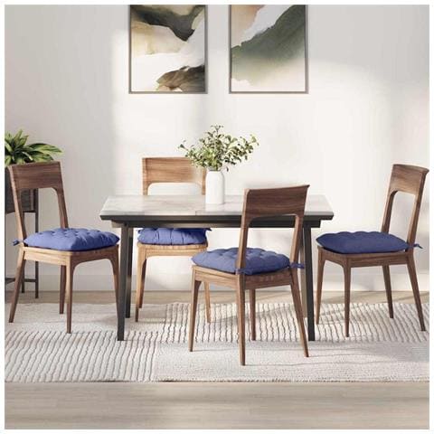Cuscini per Seduta 2 pcs Blu jeans 40 x 40 x 6 cm Tessuto - Foto 2