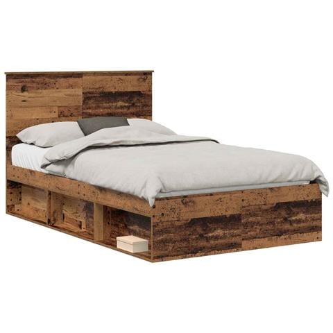Struttura del letto Legno vecchio 120 x 200 cm Pino massello - Foto 1