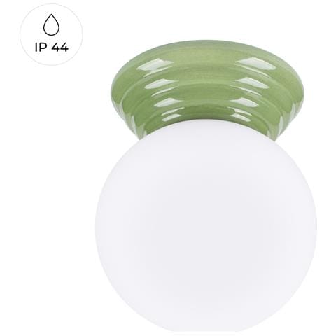 Lampada Da Soffitto Zori Verde Ip44 Sl. 1900 - Minimalist Lampada A Soffitto Verde Oliva 12x12x16 Cm - Foto 1