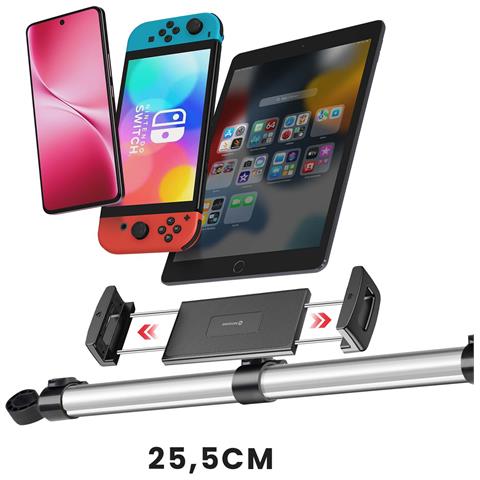 Supporto Poggiatesta Girevole Per Tablet E Smartphone Da 4.7"" A 10"", Nero - Foto 2