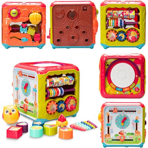 Cubo puzzle sorter blocchi educativi gioco sensoriale interattivo rosso - Foto 4