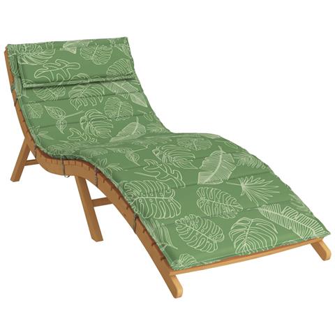 Cuscino per Lounger Sole Verde 178 x 60 x 4 cm Tessuto Oxford - Foto 1