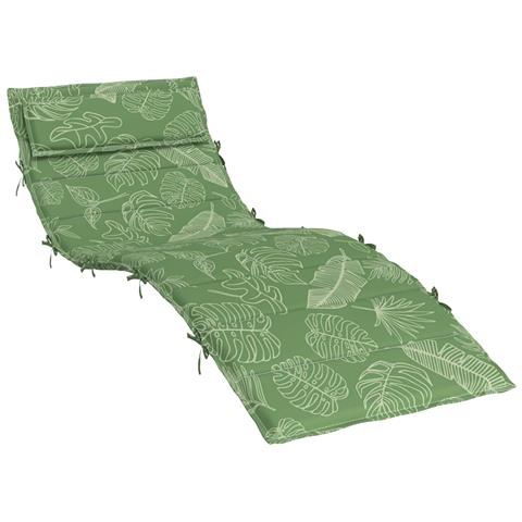 Cuscino per Lounger Sole Verde 178 x 60 x 4 cm Tessuto Oxford - Foto 2