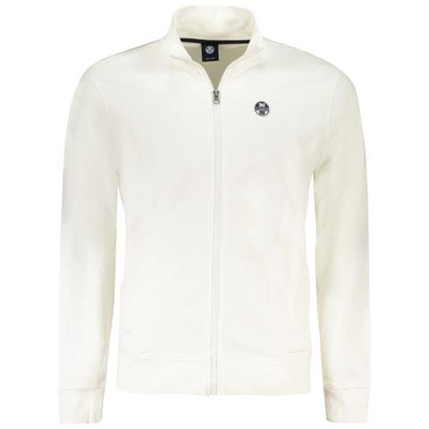 Felpa bianca da uomo con zip© - Colore: Bianco, Taglia: XL - Foto 1