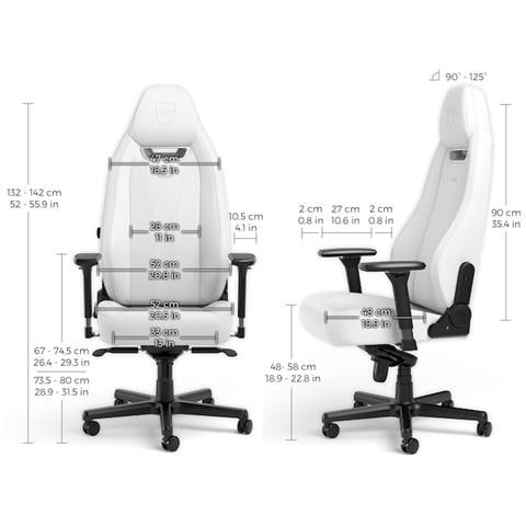 LEGEND Poltrona per gaming Seduta imbottita Bianco - Foto 2