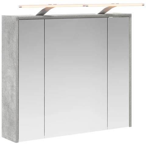 Mobiletto per specchio da bagno Grigio cemento - Foto 1