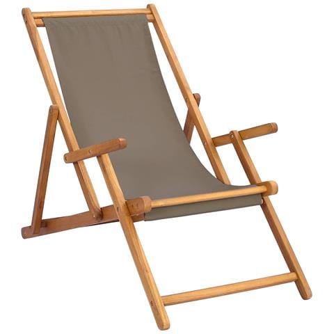 Sedia da spiaggia Tortora Legno di teak solido - Foto 1