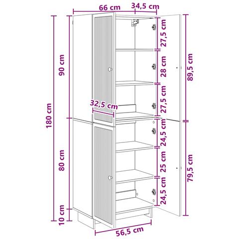 Set di armadi 2 pcs Legno antico 66 x 34,5 x 90 cm - Foto 8