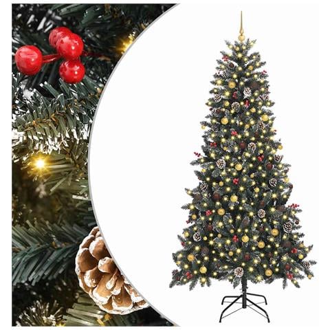 Albero di Natale artificiale con 300 LED Verde 240 cm - Foto 1