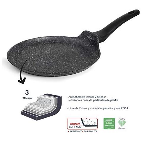 26844 - Padella per crêpe in alluminio forgiato, antiaderente, adatta a tutti i tipi di fornelli, inclusa l'induzione, - Foto 3