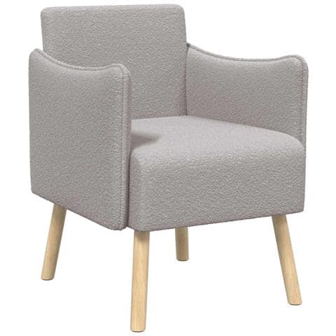 Sedia d'accento Grigio Chiaro Bouclé - Foto 1