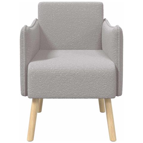 Sedia d'accento Grigio Chiaro Bouclé - Foto 2