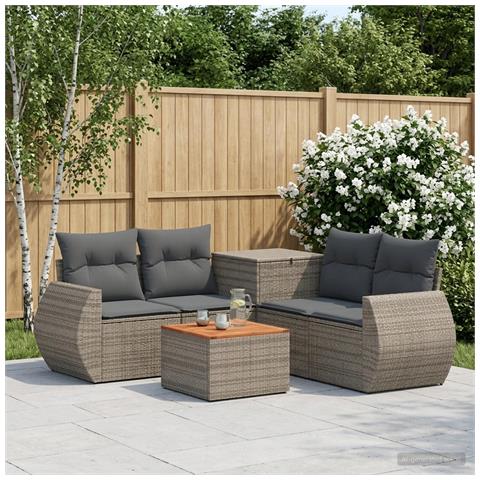 Set di divani 6 pz Grigio e Grigio Scuro - Foto 2