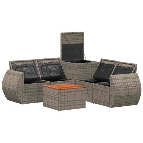 Set di divani 6 pz Grigio e Grigio Scuro - Foto 10