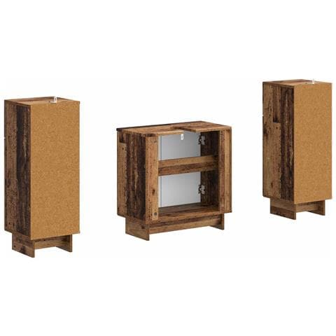Set di Armadi da Bagno da 2 Pezzi EDE Legno antico - Foto 2