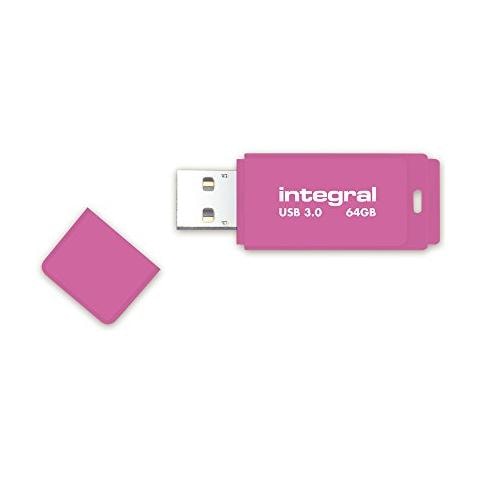 Neon USB 3.0 64GB, USB 3.0 (3.1 Gen 1) , Type-A, 0 - 70 °C, Cuffia, Rosa, Blister - Foto 1