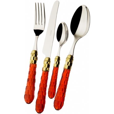 Servizio Posate 24 Pz. ""cristallo"" Rossosp - Foto 1