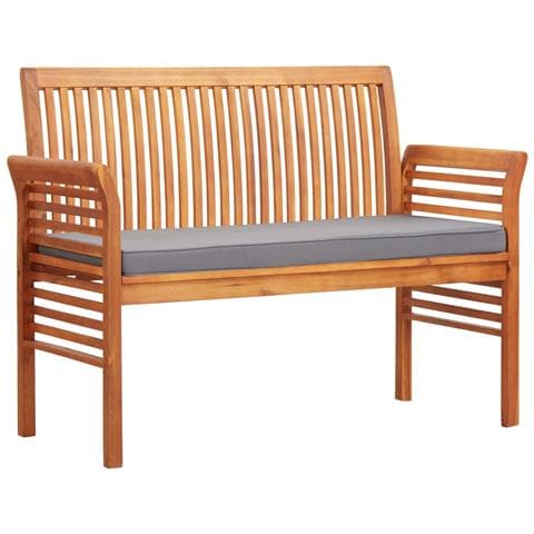 Panca Da Giardino A 2 Posti 120 Cm Legno Massello Di Acacia - Foto 1