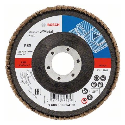 Disco Lamellare X431 Per Smerigliatrici Angolari D. 115 Mm X 22,23 Mm 80 Gr Standard For Metal - Foto 1