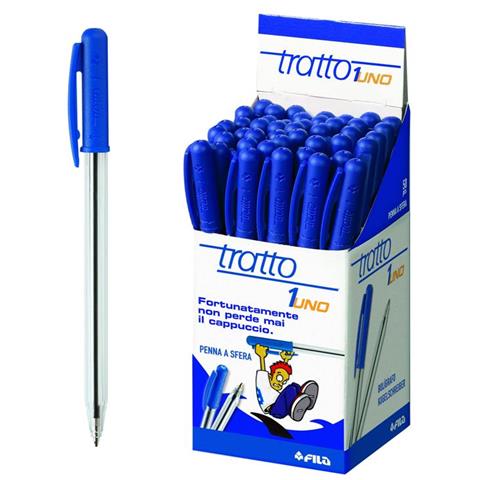 Penna A Sfera Tratto 1 Blu - Diametro Punta 0,5Mm - Confezione Da 50 Pezzi - Foto 1