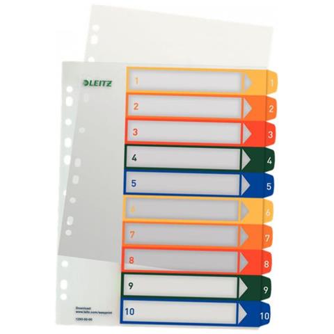 12930000 intercalare Indice a linguetta numerico Polipropilene (PP) Multicolore - Foto 3