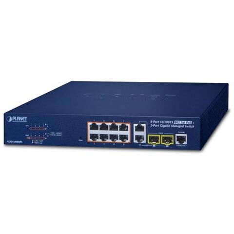 Fgsd-1008hps - Switch - Smart - 8 X 10/100 (poe+) + 2 X Kombi-gigabit-sfp - Desktop - Poe+ (fgsd-1008hps) - Foto 1