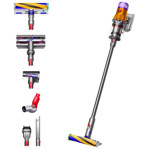 DYSON V12 Detect Slim Absolute Scopa Ricaricabile senza Sacco Potenza Aspirazione150 AW Colore Nichel / Giallo
