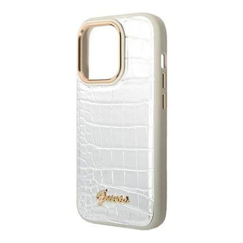 Hard Cover Croco Metal Silver, For Iphone 14 Pro, Guhcp14lhgcrhs (guhcp14lhgcrhs) - Foto 1