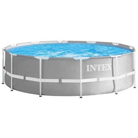 26724GN piscina fuori terra Piscina con bordi Piscina rotonda 14614 L Grigio - Foto 1