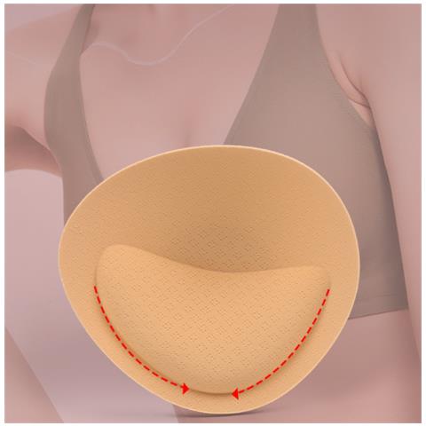 Inserti Reggiseno Traspiranti Rimovibili Beige 3 Cm - Foto 4