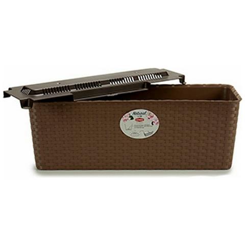 Vaso Rettangolare Da Balcone Stefanplast Marrone Plastica 18 X 16 X 48,5 Cm (12 Unità) - Foto 2