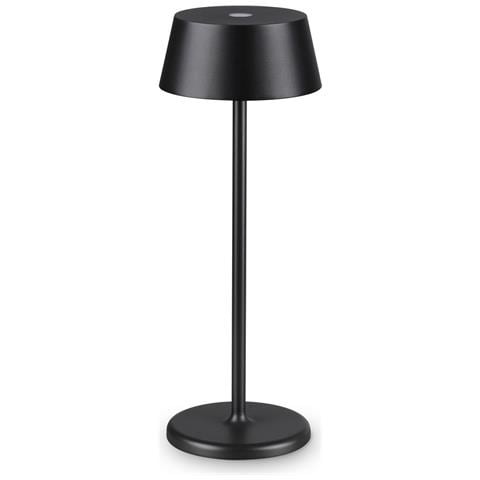Lampada Da Tavolo Contemporanea Pure Metallo Nero Led Integrato 1,5w 3000k Ip54 - Foto 1