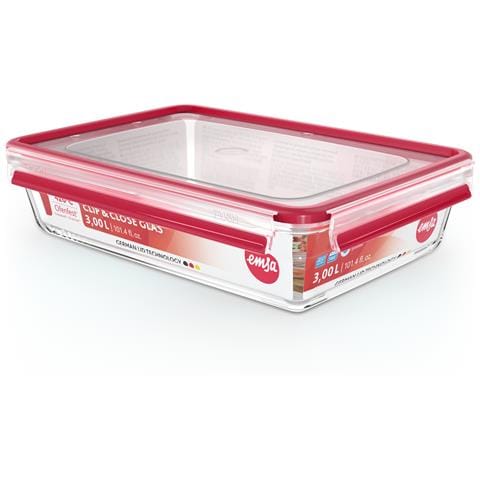 CLIP & CLOSE N10412 Rettangolare Scatola 3 L Trasparente 1 pz - Foto 3