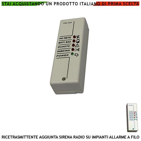 Ricetrasmittente Per Sirena Radio Ss-srl Codice Secur-lisa64 Adatto Per Ampliare Qualsiasi Impianto Filo Con Sirena Ra - Foto 1