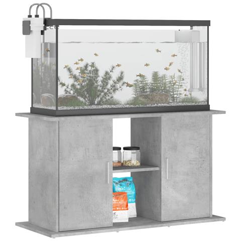 Supporto Acquario 101x41x58 cm Legno Multistrato Grigio Cemento - Foto 2