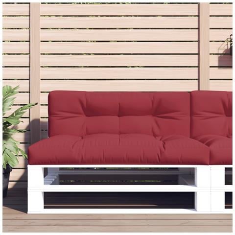 Cuscini Per Pallet 2 Pz Rosso Vino In Tessuto - Foto 1