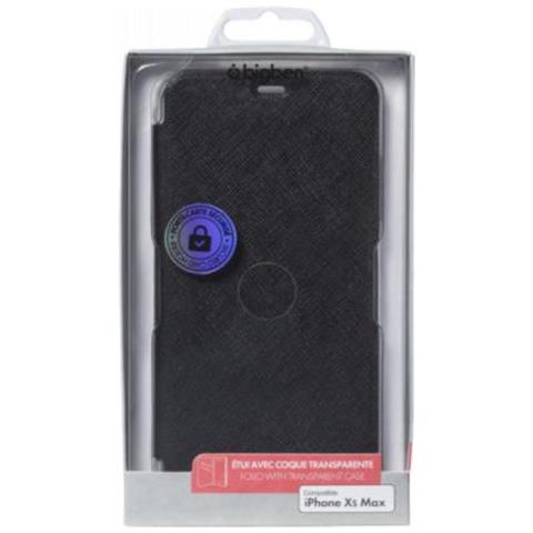 Custodia Per Iphone Xs Max Funzione Stand Con Portacarte Integrato, Nero Transparente - Foto 4