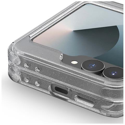 Cover Con Glitter Per Samsung Galaxy Z Flip6 Anti-caduta 2m Sottile, Trasparente - Foto 5