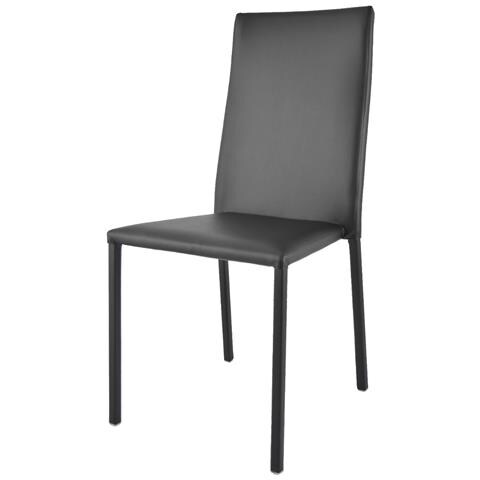 Sedia Impilabile Modello Julia Per Cucina Bar E Sala Da Pranzo, Robusta Struttura In Acciaio Imbottita E Rivestita In Finta Pelle Colore Nero - Foto 1
