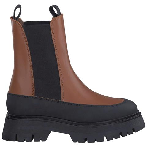 Brown Casual Closed Booties Stivaletti Pelle Scarpe Donna Marrone Eu 39, 1-25461-29 315 - Foto 1