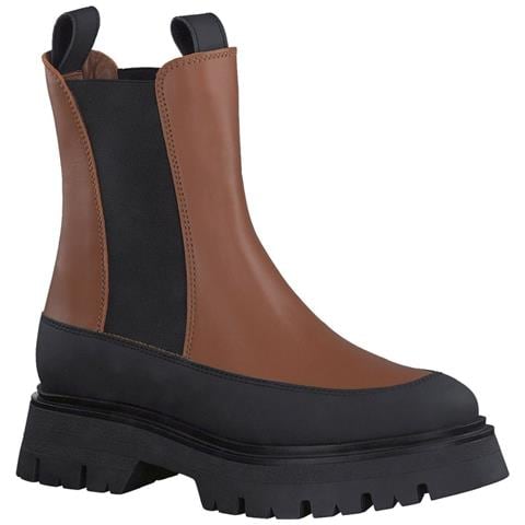 Brown Casual Closed Booties Stivaletti Pelle Scarpe Donna Marrone Eu 39, 1-25461-29 315 - Foto 2