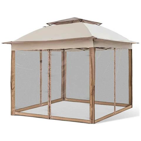 Gazebo 3x3 Mt Pieghevole Impermeabile Con Tende Zanzariere E Borsa X Trasporto - Foto 3