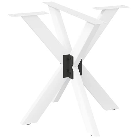 Gamba Tavolo Pranzo Forma Ragno Bianco 85x85x(72-73) Cm Acciaio - Foto 1