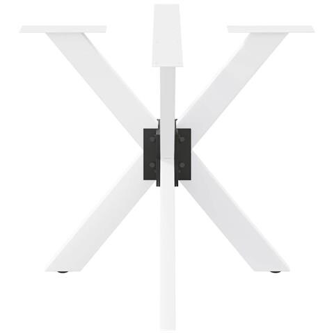 Gamba Tavolo Pranzo Forma Ragno Bianco 85x85x(72-73) Cm Acciaio - Foto 3