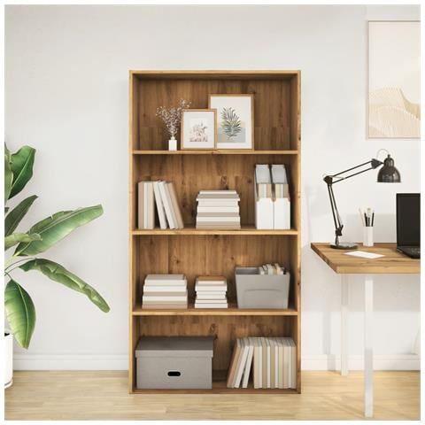 Libreria Rovere Artigianale 80x30x152 Cm In Legno Multistrato - Foto 3