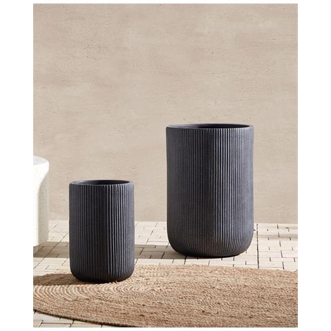 Vaso Per Piante Eantio 37 Cm Nero - Foto 1
